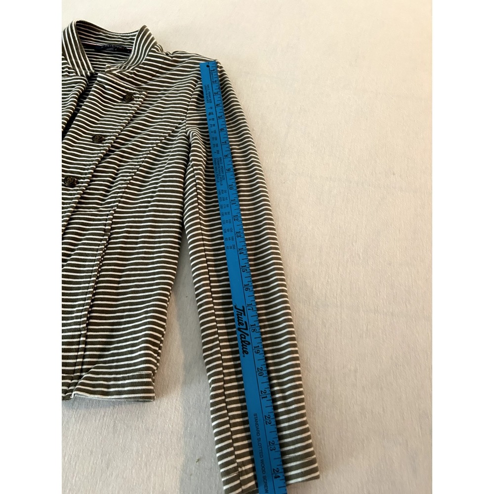 Tomm Hilfiger Womens navy and white‎ striped military style blazer Jacker Medium - Picture 6 of 11